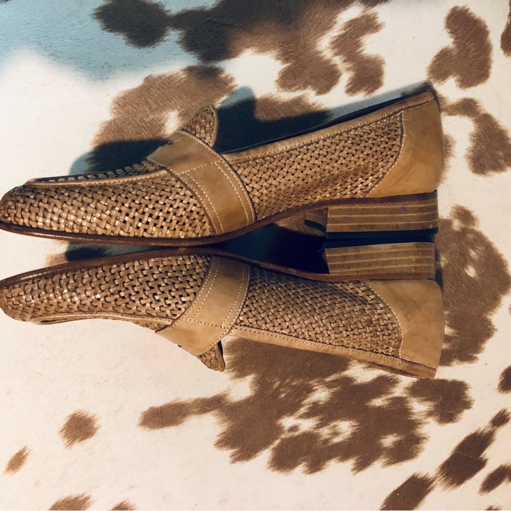 Seating Meucci Woven Leather Loafers-EUC - Picture 3 of 7